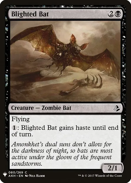 Blighted Bat, Magic card PLST AKH-80 — The List set