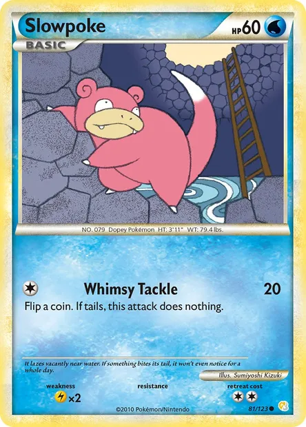 Slowpoke, Pokémon card HS 81 — HeartGold SoulSilver set