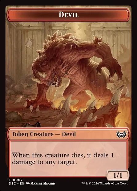 Devil, carte Magic TDSC 7 — extension Duskmourn Commander Tokens