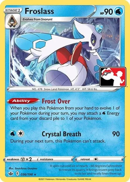 Froslass, Pokémon card PPS 036-2 — Play! Pokémon Prize Pack Series set
