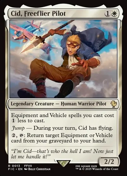 Cid, Freeflier Pilot, Magic card FIC 13 — Final Fantasy Commander set