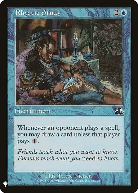 Rhystic Study, Magic card PLST PCY-45 — The List set