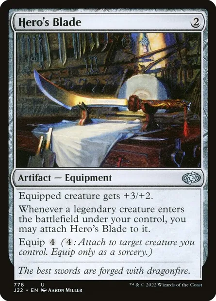 Hero's Blade, Magic card J22 776 — Jumpstart 2022 set