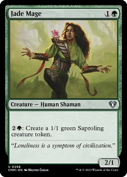 Jade Mage, Magic card CMM 298 — Commander Masters set