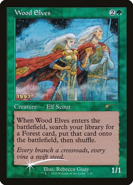 Wood Elves, Magic card P30A 5 — 30th Anniversary Play Promos set