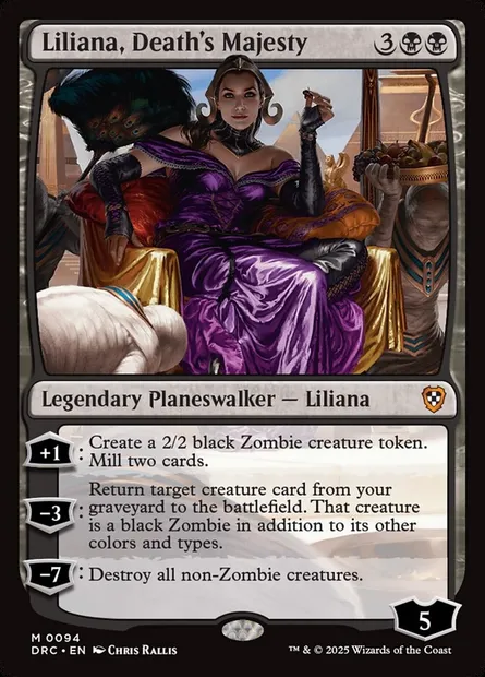 Liliana, Death's Majesty, Magic card DRC 94 — Aetherdrift Commander set