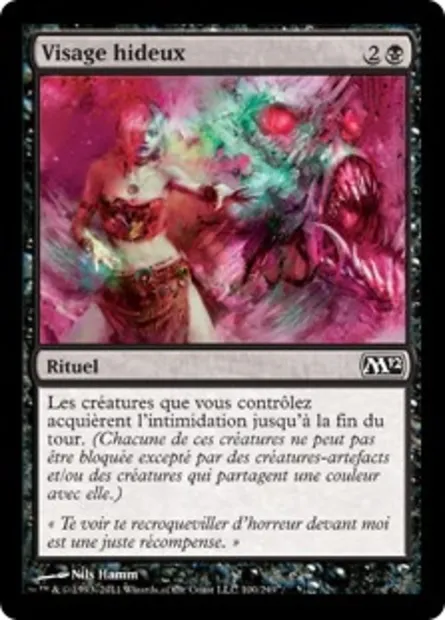 Visage hideux, carte Magic M12 100 — extension Magic 2012