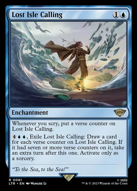 Lost Isle Calling, Magic card LTR 61 — The Lord of the Rings: Tales of Middle-earth set