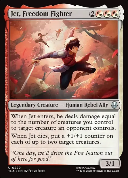 Jet, Freedom Fighter, Magic card TLA 229 — Avatar: The Last Airbender set