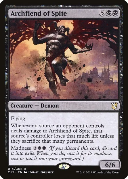 Archfiend of Spite, Magic card C19 14 — Commander 2019 set