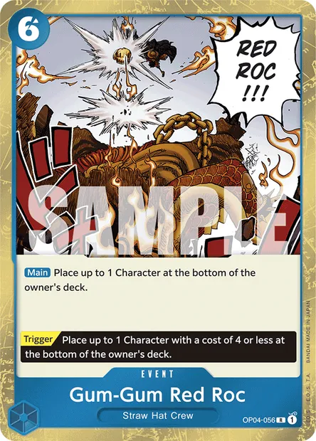 Gum-Gum Red Roc, One Piece card OP04-056 — KINGDOMS OF INTRIGUE set