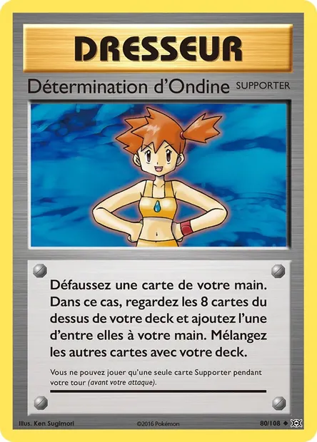 Détermination d'Ondine, carte Pokémon EVO 80 — extension Évolutions
