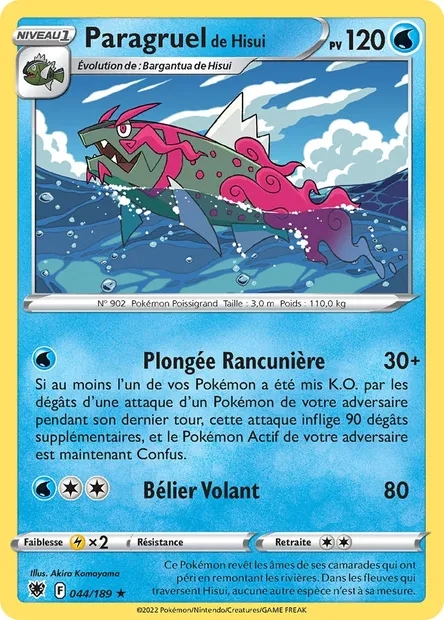 Paragruel de Hisui, carte Pokémon ASR 044 — extension Astres Radieux