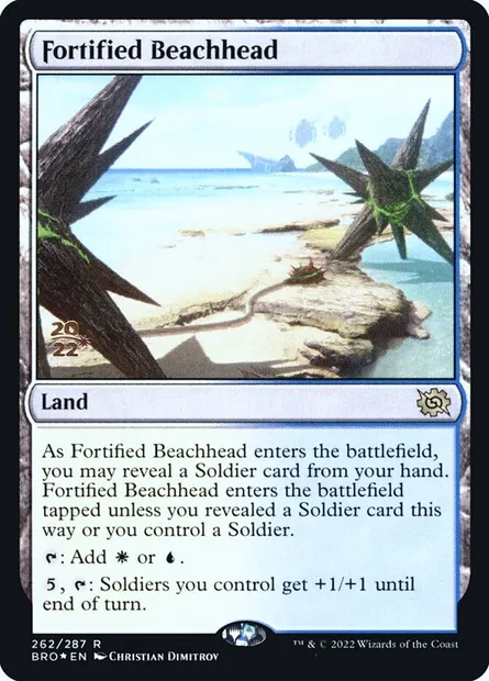 Fortified Beachhead, Magic card PBRO 262s — The Brothers' War Promos set