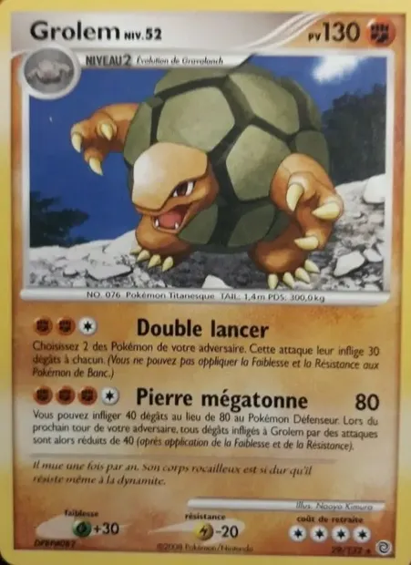 Grolem, carte Pokémon SW 29 — extension Merveilles Secrètes