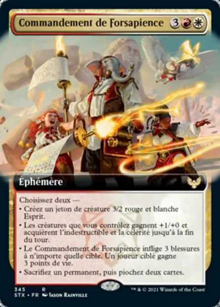 Commandement de Forsapience, carte Magic STX 345 — extension Strixhaven: l'Académie des Mages