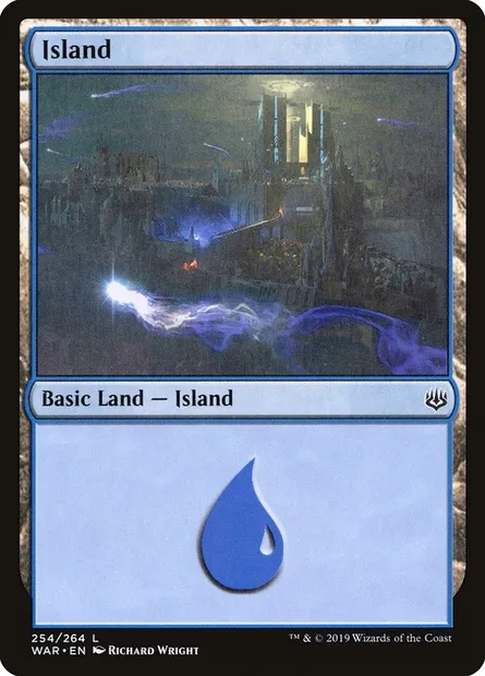 Island, Magic card WAR 254 — War of the Spark set