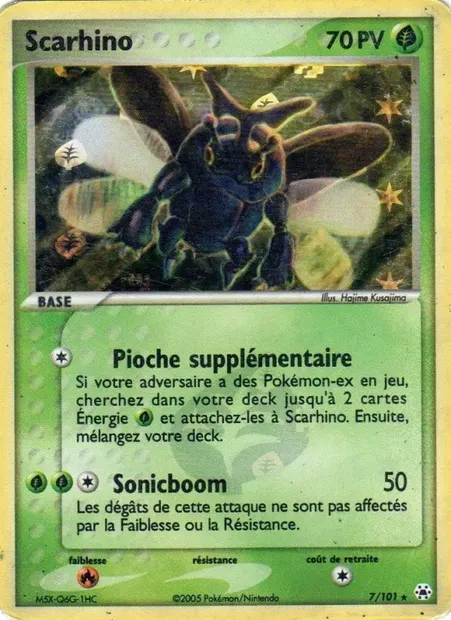 Scarhino, carte Pokémon HL 7 — extension EX Légendes Oubliées