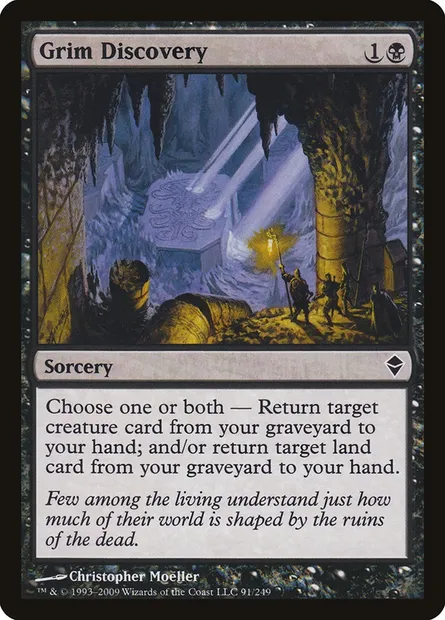 Grim Discovery, Magic card ZEN 91 — Zendikar set