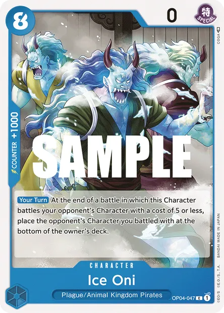 Ice Oni, carte One Piece OP04-047 — extension KINGDOMS OF INTRIGUE