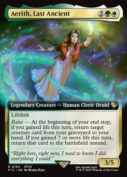 Aerith, Last Ancient, Magic card FIC 163 — Final Fantasy Commander set