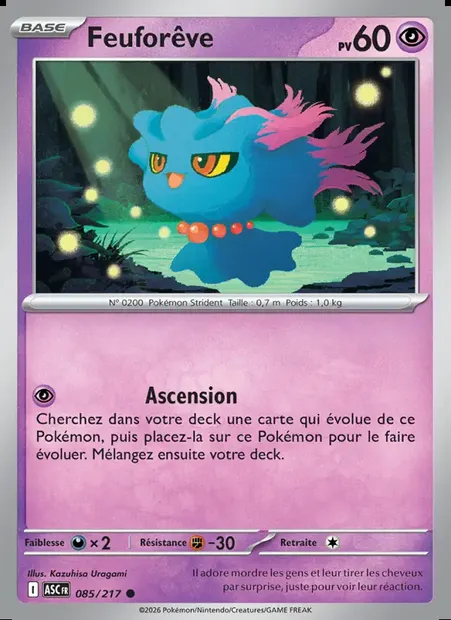 Feuforêve, carte Pokémon ASC 085 — extension Héros Transcendants