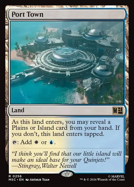 Port Town, Magic card MSC 256 — Marvel Super Heroes Commander set