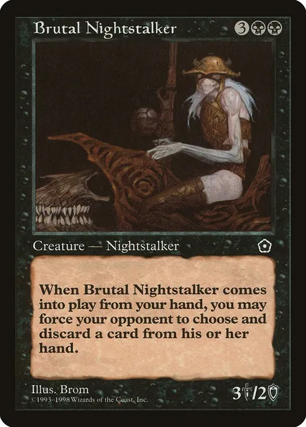 Brutal Nightstalker, Magic card P02 64 — Portal Second Age set