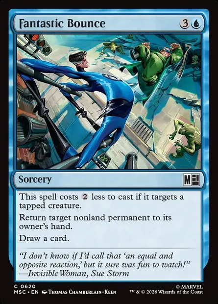 Fantastic Bounce, Magic card MSC 620 — Marvel Super Heroes Commander set