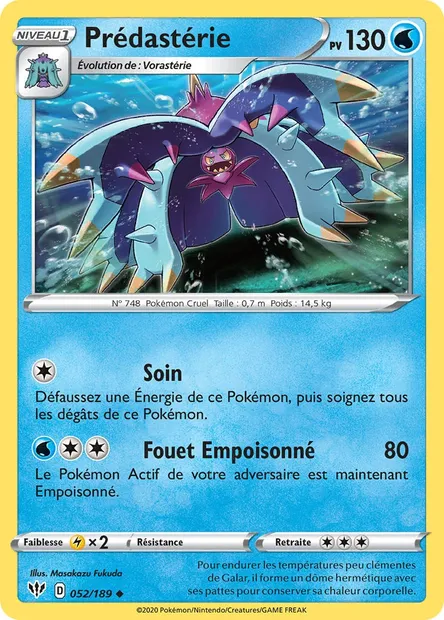 Prédastérie, carte Pokémon DAA 52 — extension Ténèbres Embrasées