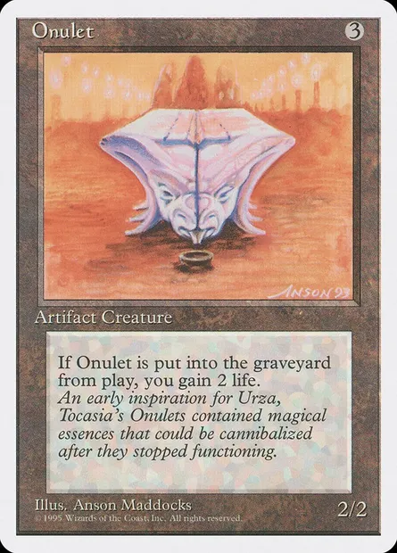 Onulet, carte Magic 4ED 340 — extension Quatrième Edition