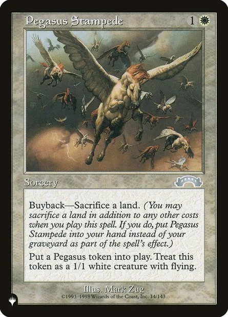 Ruée de pégases, carte Magic PLST EXO-14 — extension The List