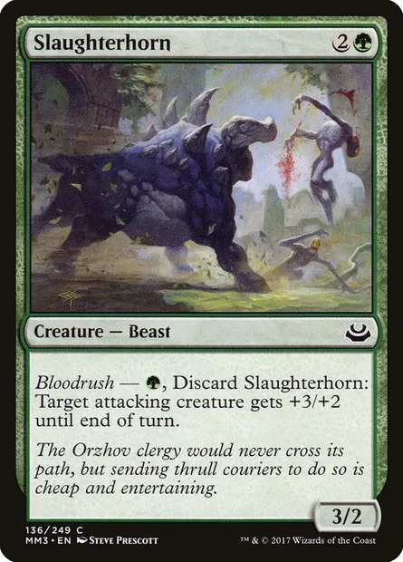 Slaughterhorn, Magic card MM3 136 — Modern Masters 2017 set