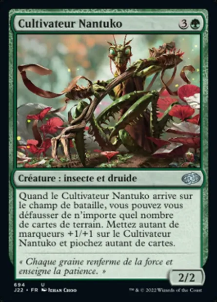 Cultivateur Nantuko, carte Magic J22 694 — extension Jumpstart 2022