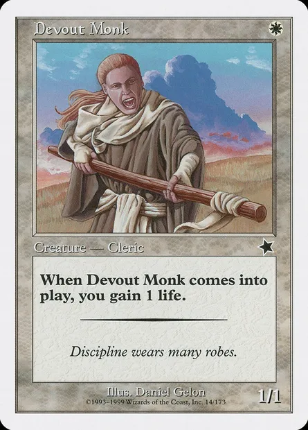 Devout Monk, Magic card S99 14 — Starter 1999 set