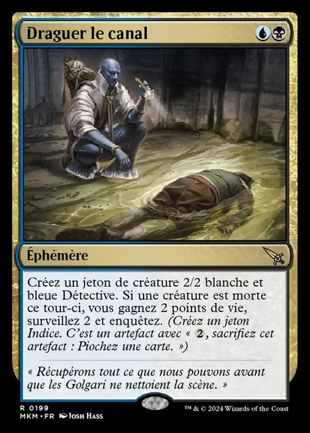 Draguer le canal, carte Magic MKM 199 — extension Murders at Karlov Manor