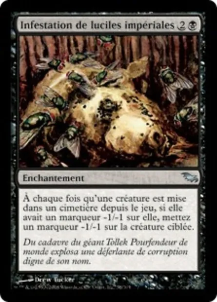 Infestation de luciles impériales, carte Magic SHM 58 — extension Sombrelande
