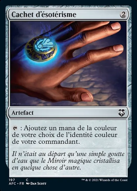 Cachet d'ésotérisme, carte Magic AFC 197 — extension Forgotten Realms Commander
