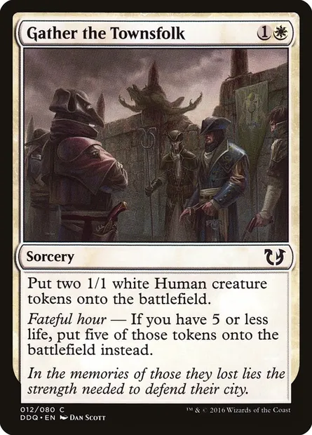 Gather the Townsfolk, Magic card DDQ 12 — Duel Decks: Blessed vs. Cursed set