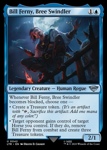 Bill Ferny, Bree Swindler, Magic card LTR 42 — The Lord of the Rings: Tales of Middle-earth set