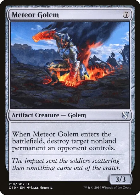 Meteor Golem, Magic card C19 218 — Commander 2019 set