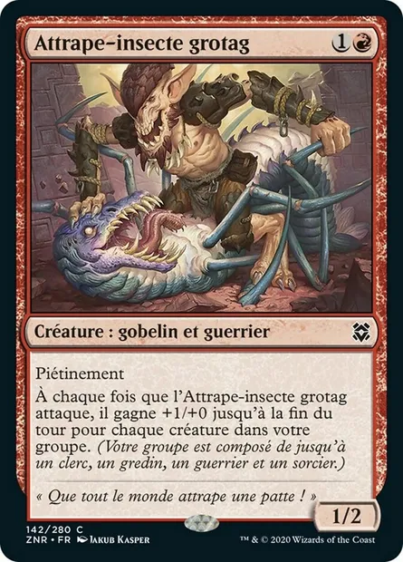 Attrape-insecte grotag, carte Magic ZNR 142 — extension Renaissance de Zendikar