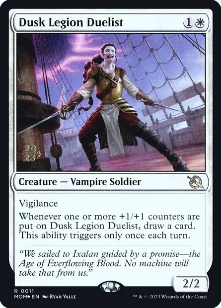 Dusk Legion Duelist, Magic card PMOM 11s — March of the Machine Promos set