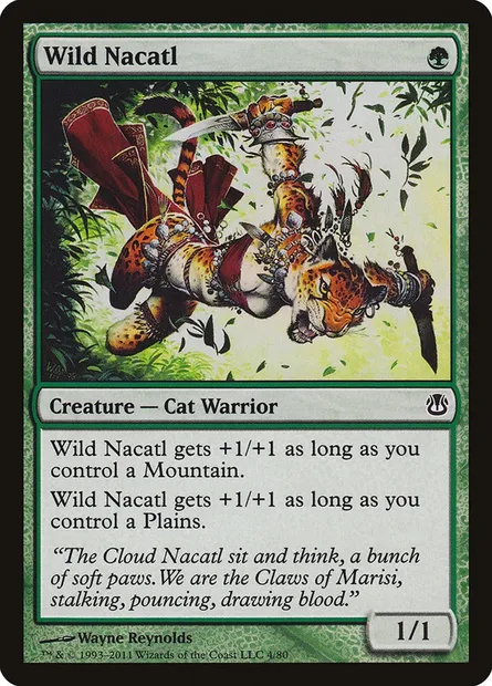 Wild Nacatl, Magic card DDH 4 — Duel Decks: Ajani vs. Nicol Bolas set