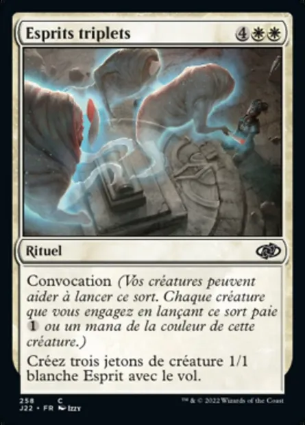 Esprits triplets, carte Magic J22 258 — extension Jumpstart 2022