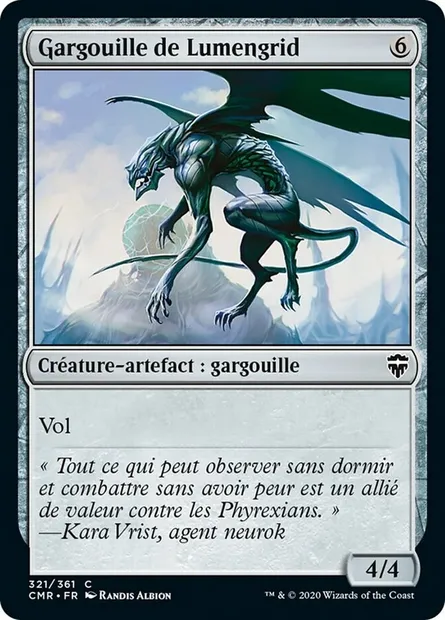 Gargouille de Lumengrid, carte Magic CMR 321 — extension Commander Legends