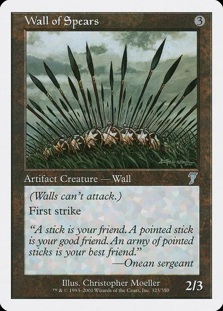 Mur de lances, carte Magic 7ED 323 — extension Septième Edition