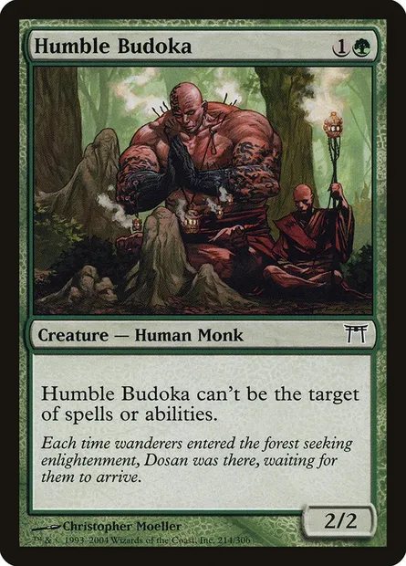 Humble budoka, carte Magic CHK 214 — extension Guerriers de Kamigawa