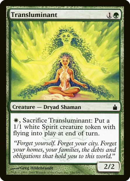 Transluminant, Magic card RAV 186 — Ravnica: City of Guilds set