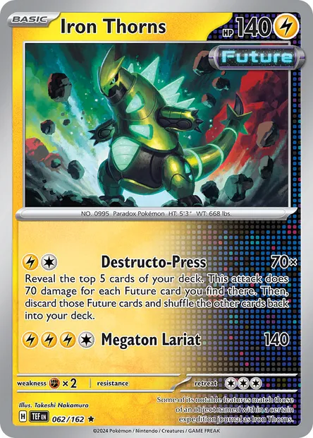 Iron Thorns, Pokémon card TEF 062 — Temporal Forces set